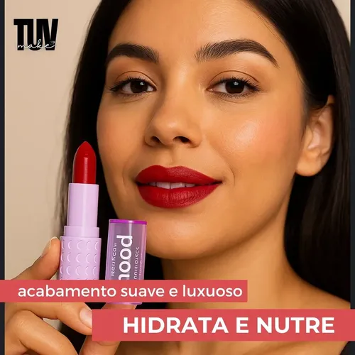 Lápiz labial Ruby Rose Matte Ultra Slick Mood, hermosos colores, color 04-showy