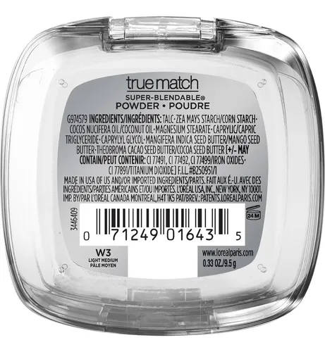 Polvo Compacto L’oreal Paris True Match W3 Claro Medio 9.4 G