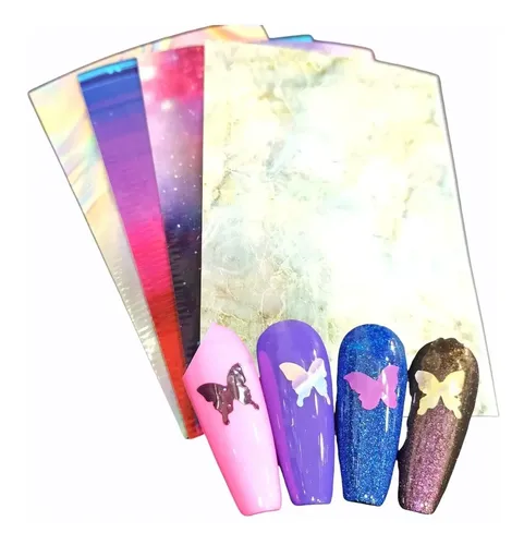 80 Mariposas Sticker Decoración Uñas Decals Tatoo Fcnails