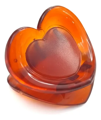Broche de Pelo Corazón Carey Transparente, Pack con 12 Unidades