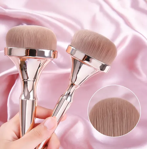 Conjunto De 9 Pinceles De Maquillaje En Oro Rosa
