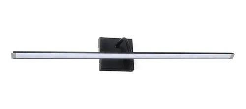 Aplique Pared Cuadros Movil Led 60 Cm Baño Espejos Luz Calida Direccionable Negro Gioluce