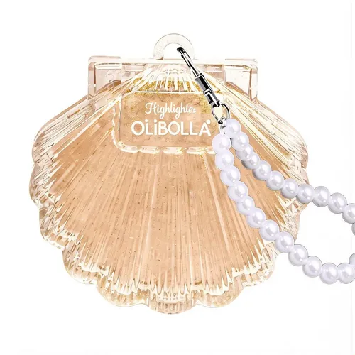 Iluminador Facial Perlado Brillante Con Diseño De Concha 01