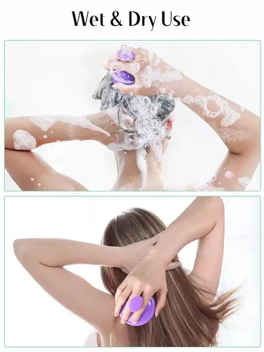Masajeador Y Exfoliante Para El Crecimiento Del Cabello Purple