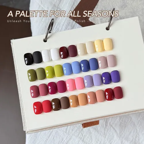 Kit De Esmalte En Gel Gaoy 20 Colores Con Base Y Top Coat