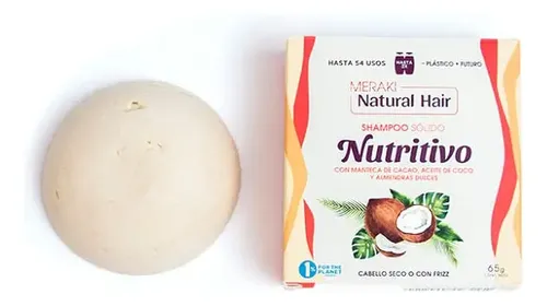 Shampoo Sólido Nutritivo Cabello Seco/ Frizz Meraki 65gr