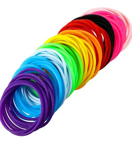 Cinturones De Silicona Multicolores Para El Cabello Para Niñ Color Mixing