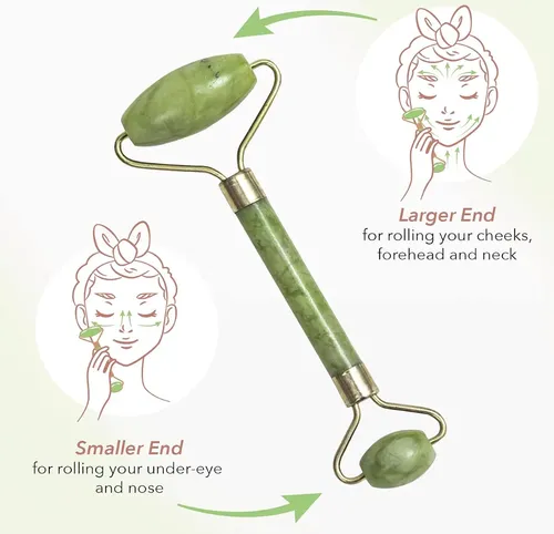 Masajeador Jade Rodillo Macarons Facial Tonificación Piel