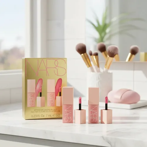 Nars Rubor Líquido Dúo Afterglow 2 Tonos Osgarm Y Bubbly 14 Ml Set