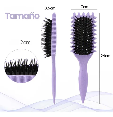 De 1pz Cepillo Definir Rizos Peine Cabello Rizado Peinado