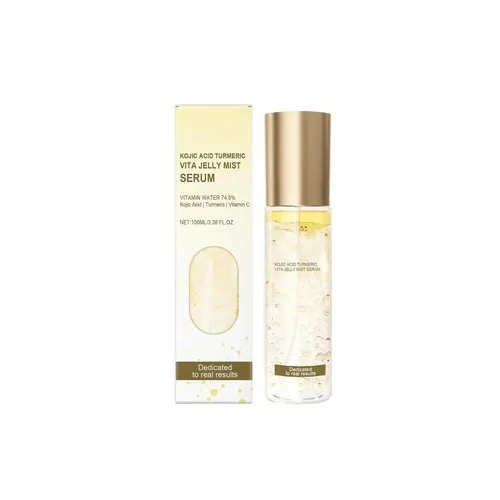 Sérum De Gelatina Hidratante Amarillo Para Rostro Con Texto