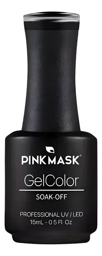 Pink Mask Esmalte Semipermanente Gel Color X 15ml/.5floz Black In Black