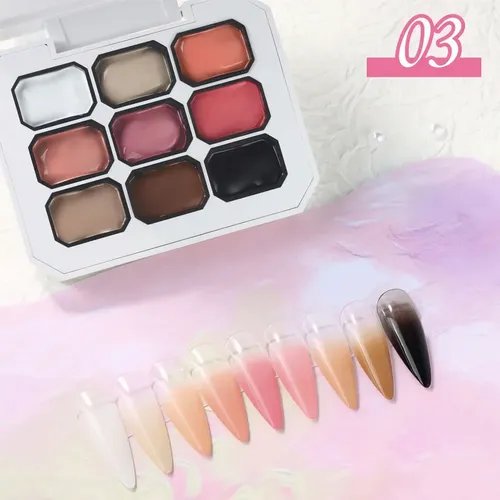 Paleta Gel Para Uñas 9 Colores Secado Rápido