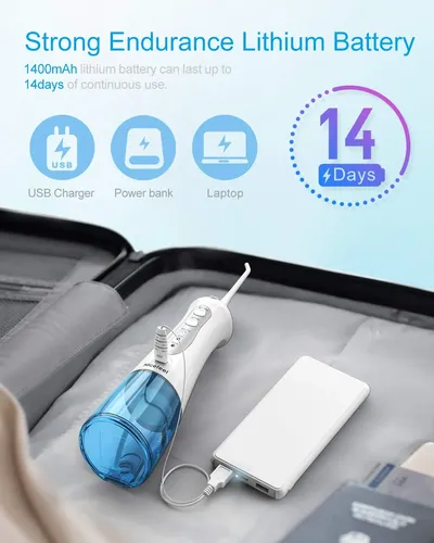 Hilo Dental Inalámbrico Nicefeel Fc159, 300 Ml, Portátil