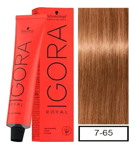 Kit X2 Tintura + Oxidante 30 Vol Igora Royal Schwarzkopf Tono 7-65