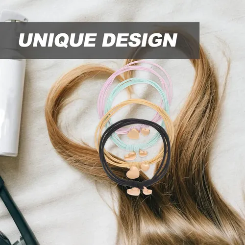 8 Pulseras Y Bandas Para El Cabello Elásticas Y Decorativas