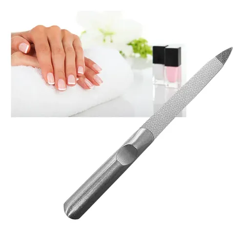 Limas De Uñas Dobles De Acero Inoxidable Para Pulir Uñas