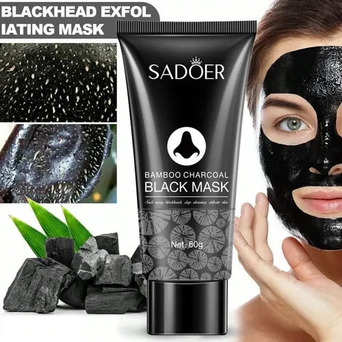 Mascarilla Facial Negra Sadoer Carbón Activado X2 80g Todo Tipo De Piel