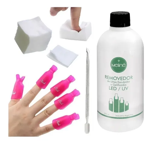 Kit Removedor Uv Broches Wipes Quita Esmalte Semi Permanente