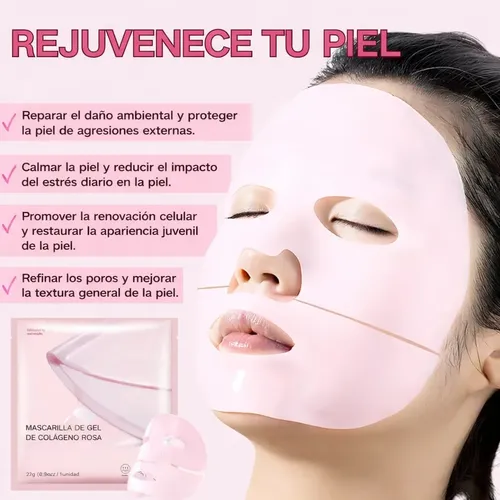 Mascarilla Coreana Pdrn Pink Collagen Gel Mask Pack X4