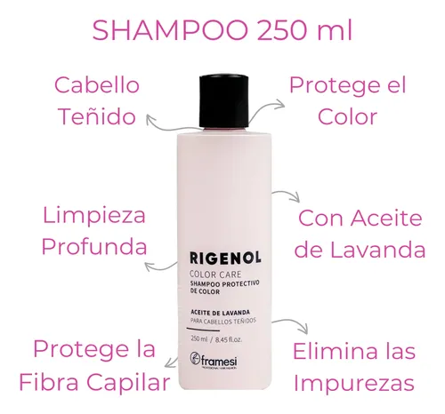 Kit Pelo Teñido Nutricion Protector Termico Rigenol Framesi