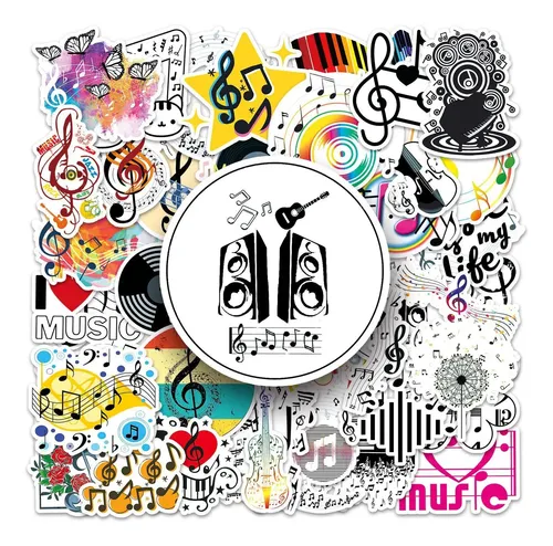 50 Dibujos Animados De Graffiti Con Símbolos Musicales Más V