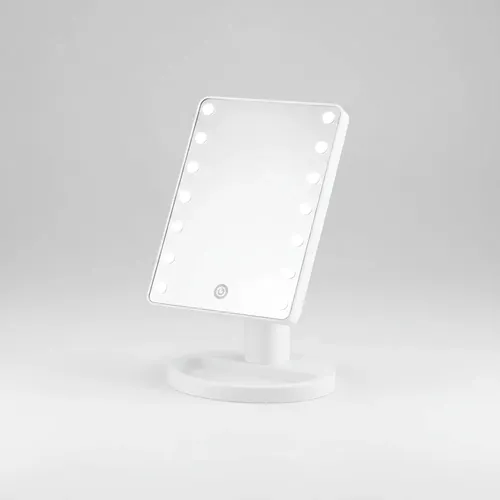 Espejo Maquillaje Led Con Luz Táctil Regulable Giratorio