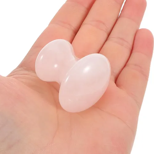 Crystal Mushroom Gua Sha Facial Massage Tool Pink Jade Face