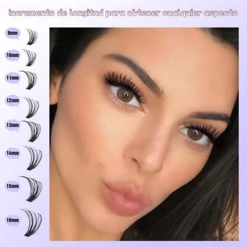320 Piezas Pestañas Postizas Kit Extensiones 30d Y 40d Curvatura D 9-16mm Mixtas Con Herramientas Pegamento Removedor