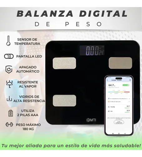 Balanza Digital Baño Inteligente Bluetooth Personal Corporal