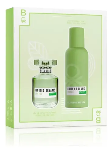 Perfume Mujer Benetton United Dreams Live Free Edt 80ml Set
