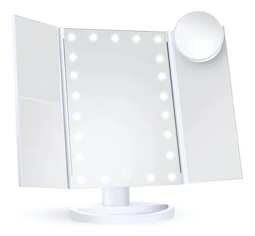 Espejo Maquillaje 22 Led 3 Aumentos Usb Intensidad Regulable