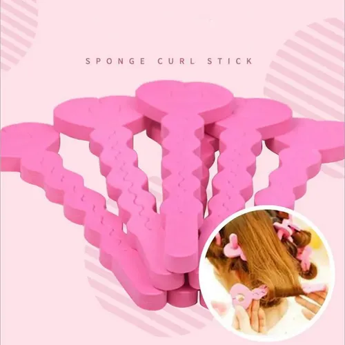 Rulos Para El Peinado Del Cabello Rosado