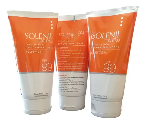 Solenil 100 Protector Solar Fps99 Piel Sensible. Pack X 3