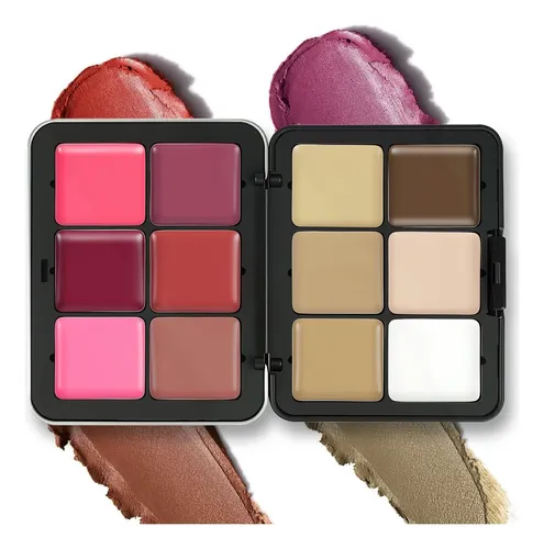 Aliip Paleta De Rubor En Crema De 12 Colores, Resaltador /