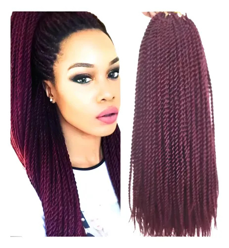 * Extensión Pelo Senegalés Reutilizables Crochet X 30u #19 *
