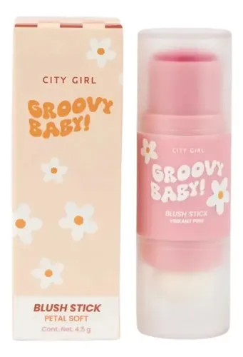 Rubor En Barra Groovy Baby City Girl Blush Stick Beauty X1u Vibrant Pink