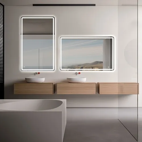 Espejo Luz Led Táctil Touch Baño Rectangular 75x120cm Premiu