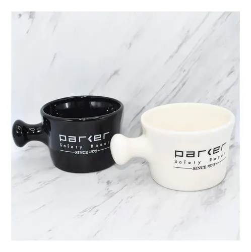 Taza De Afeitar De Apotición De Stoneware Parker Deluxe: Con