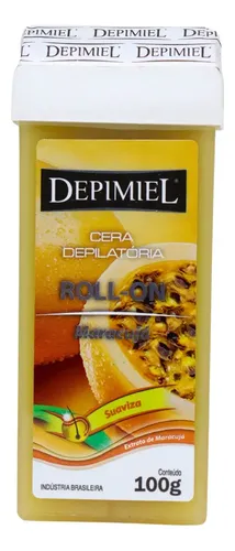 Kit 24 Ceras Roll-on Recarga Depilatoria Maracuyá Depimiel