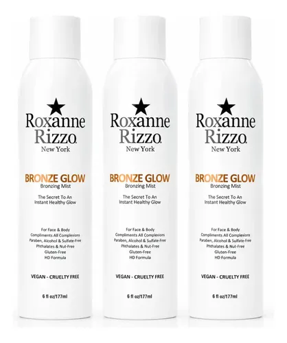 Spray Bronceador Roxanne Rizzo Bronze Glow 177 Ml Pack X3