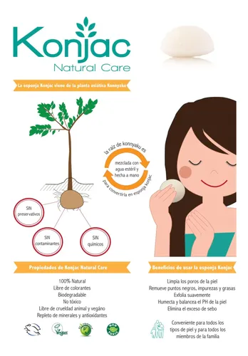 Esponja Facial Konjac Arcilla Rosa Francesa Piel Seca Korea
