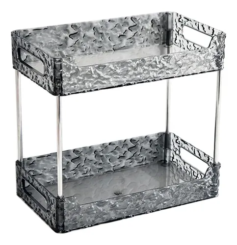 Elegante Estante De Almacenamiento Para Gris Claro 2 Capas