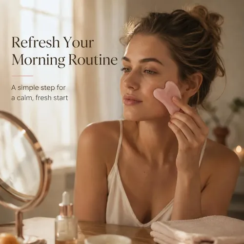 Piedra Gua Sha Cuarzo Rosa Facial Y Corporal