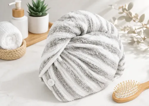 Toalla Turbante Microfibra Secado Rapido Cabello Pelo