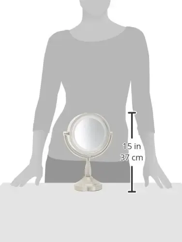 Espejo De Maquillaje Jerdon Iluminado Para Mesa Con Aumento