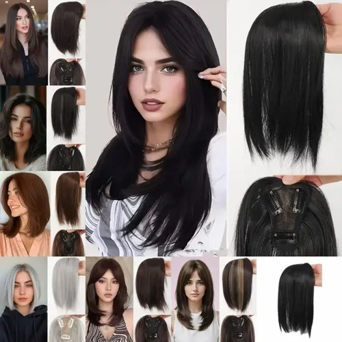 Toppers De Cabello Con Flequillo Extensiones De Pelo