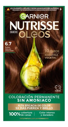 Kit Tintura Garnier Óleos 6.7 Rubio Oscuro Chocolate 112ml