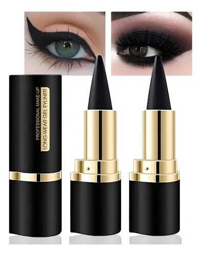 Set De Delineador De Ojos Gel Kaely 2 Piezas Negro
