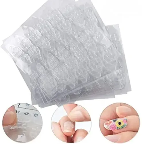 Sticker Adhesivo Pegamento Bifaz Para Tips Uñas Postizas Press On